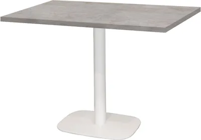 Produktbild von Tisch 120 x 70 cm – runder weißer Naturbetonsockel