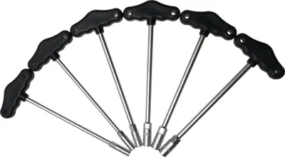 Produktbild von 6 x Schraubendreher Steckschlüssel Satz T-Griff 8-13 mm Chrom-Vanadium-Stahl