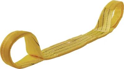 Obrázek produktu pro Zvedací popruh DIN EN 1492-1, délka 4 m, žlutý, nosnost (jednoduché) 3000 kg