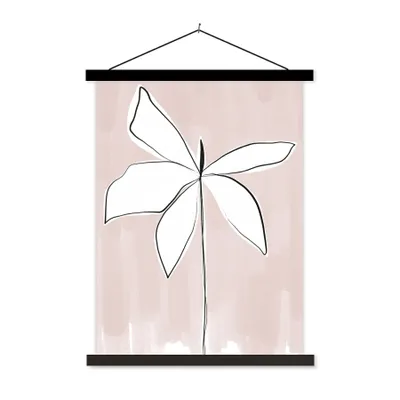 Produktbild von MuchoWow® Textilposter Blume - Abstrakt - Pastell 120x160 cm mit schwarzem Rahmen - Magnetischer