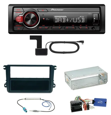 Produktbild von Pioneer MVH-130DAB Digitalradio USB Einbauset für Golf 5 6 Passat 3C CC B7 Touran