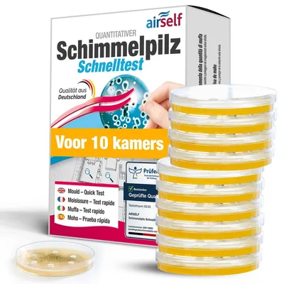 Produktbild von Schimmeltest für den Heimgebrauch – Analyse der Luftqualität – Für bis zu 10 Räume