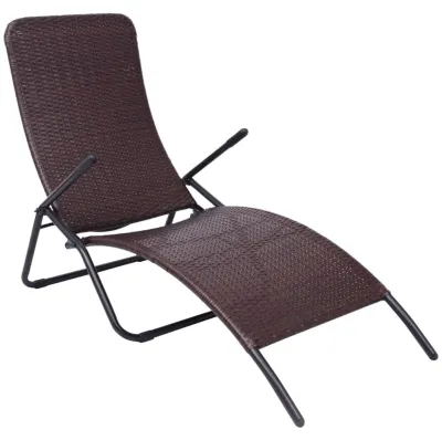 Productafbeelding van Opvouwbare Zonnebed van Poly Rattan voor Buiten