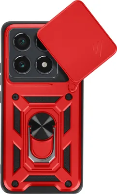 Produktbild von Mayaxess, Schutzhülle für Xiaomi 14T Pro Ring Halter Kameraabdeckung, Rot