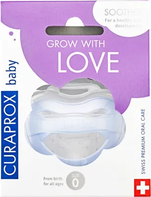 Produktbild von Curaprox Baby-Silikon-Schnuller blau Größe 0