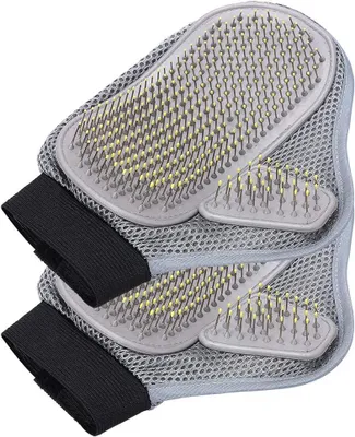 Produktbild von Stück Tierpflegehandschuhe, Massagehandschuhe für Hunde, Bürstenhandschuhe für Katzen, geeignet für alle Hunde und Katzen mit langem und kurzem Fell