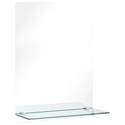Zdjęcie produktu dla vidaXL Lustro ścienne z półką 30×50 cm szkło hartowane