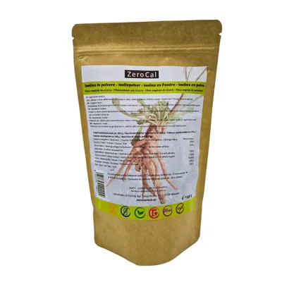 Immagine prodotto di ZeroCal - Inulina di Cicoria in Polvere 500g | Fibra Prebiotica Naturale | Da Radici di Cicoria | Basso Contenuto Calorico | Origine Germania