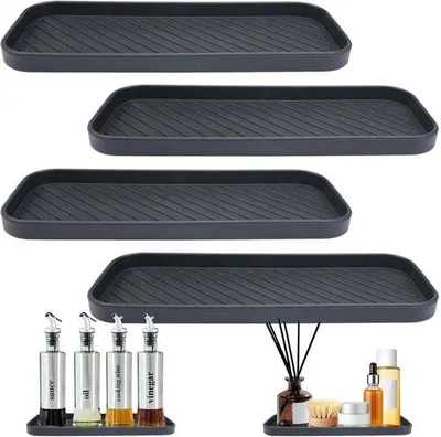 Produktbild von Schwarze Silikon Spülbürstenablage 23x9cm
