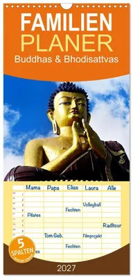 Produktbild von Familienplaner 2027 - Buddhas & Bhodisattvas mit 5 Spalten (Wandkalender, 21 x 45 cm) CALVENDO