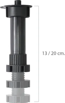 Obrázek produktu pro Nastavitelná, odnímatelná patka 13 / 20 cm. Černá