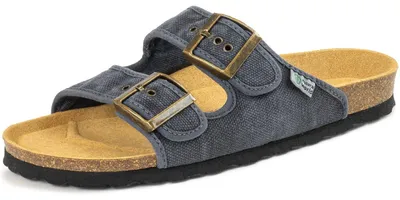 Produktbild von Natural World Tropic Uni Bio-Pantolette aus Baumwolle Dunkelblau (Marino), 7001E-677 - Gr. 40
