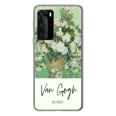 Produktbild von MuchoWow® Handyhülle Schutzhülle Hülle für Huawei P40 Pro Malerei - Blumen - Van Gogh Silikon Softcase Handy Hülle - Schutz