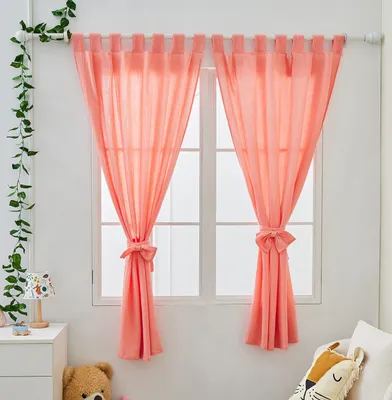 Zdjęcie produktu dla Pętle (2 szt.), zasłony 100 x 150 cm krótki zestaw 2 szt. różowy