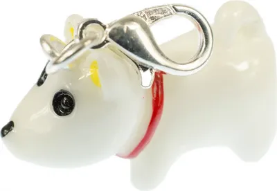 Produktbild von Hund Charm Zipper Pull Anhänger Miniblings Hundefigur Tier Terrier Halsband