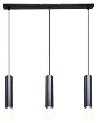 Produktbild von Moderne 3-flammige Pendelleuchte Sand-Schwarz E27