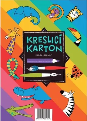 Obrázok produktu pre Kresliaci kartón A4, 200 g/m2, 200 listov, biely