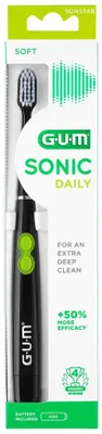 Produktbild von GUM Sonic Daily Soft Black Schallzahnbürste