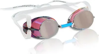 Produktbild von Malmsten Swedish Metallic Schwimmbrille Mit Spiegelglas Rosa  Rosa One Size