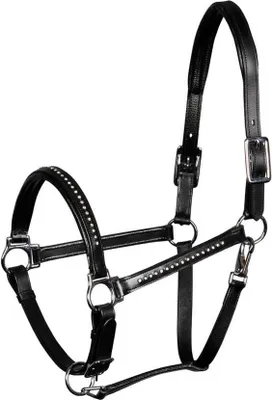 Produktbild von Harry´s Horse Finesse Crystal Leather Halfter Schwarz Pony Schwarz Pony