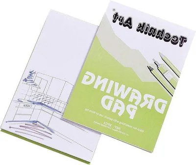 Image de Carnet de dessin noir et blanc A4 - Boîte - Dessin et croquis - Papier 90 g/m² - 40 feuilles - Blanc