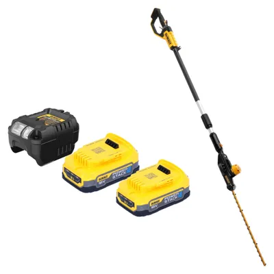 Image de DeWalt DCMPH 566 E2 Taille-haies sans fil 18 V 55 cm + 2x Powerstack batterie 1,7 Ah + chargeur