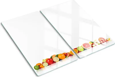 Imagen del producto de Cubierta para placa de cocina – Cubierta para placa de inducción – Placa de vidrio protectora – 2x30x52 cm – Placas de vidrio protectoras para cocina – Vidrio templado – Frutas de colores