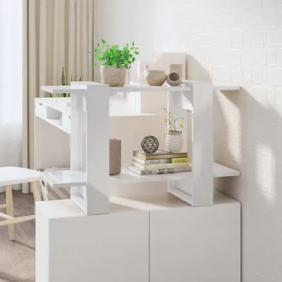 Produktbild von "2026 Promotion" Bücherregal - Standregal - Aktenregal - Hochglanz-Weiß 80x30x51 cm - - Wohnzimmerschrank CC27545