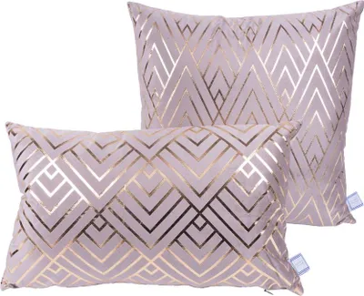 Produktbild von Dekokissen Prisma 200 2er-Set Taupe / Gold