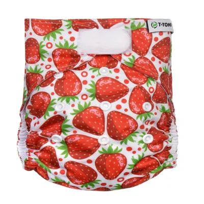 Produktbild von Windel AIO - Wickelset Klettverschluss, Erdbeeren