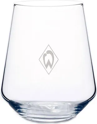 Produktbild von Werder Bremen Glas Raute, Offizieller Fanartikel, Transparentes Trinkglas mit Raute 0,3L, Spülmaschinenfest