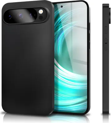 Produktbild von Strider Hülle für Google Pixel 9 Pro - Ultra Dünn 1,28mm, Mattes Finish, Staubschutz Buttons, Fingerabdruckarm - Schwarz
