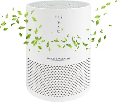 Produktbild von ProfiCare Luftreiniger leise | Air Purifier | Luftreiniger gegen Staub, Pollen, Nikotin uvm. | für Räume bis zu 20m² | 2-fach Filtersystem |PC-LR 3075