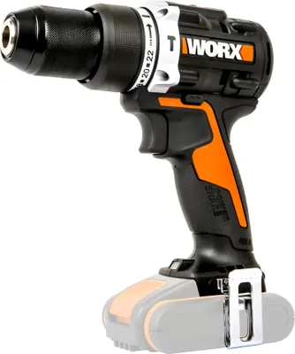 Produktbild von WORX Nitro 18 V (20 V MAX) Akku-Schlagbohrmaschine, PowerShare, bürstenloser Motor, 60 Nm, 13 mm Spannfutter, variable Drehzahlregelung, LED-Licht, blankes Werkzeug, WX352.9