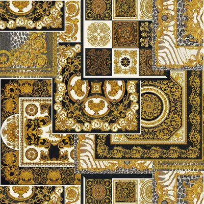 Produktbild von Profhome 370483-GU Barock Tapete Design schimmernd gold silber schwarz 7,035 m2