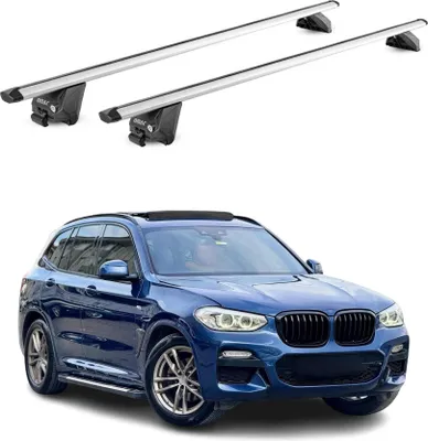 Image de Barres de toit transversales pour BMW X3 G01 2018-2025 Alu Gris Argenté 2x ABE
