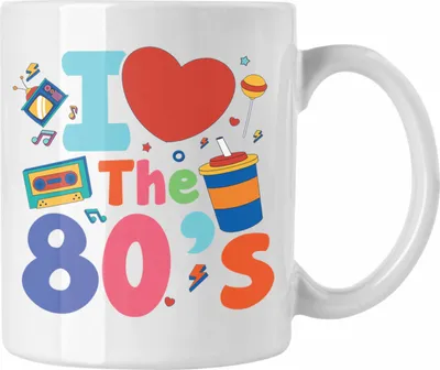 Produktbild von Trendation - 80er Jahre Tasse Geschenk Achziger Geschenkidee Party (Weiß)