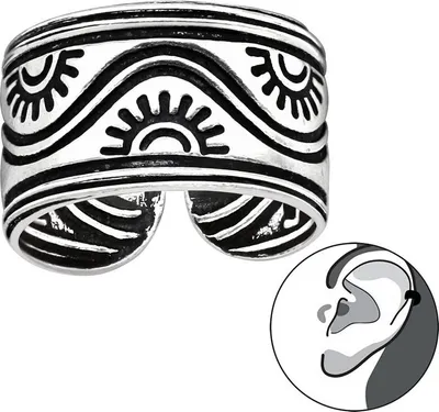 Produktbild von Ear Cuff Ohrklemme Silber 925: Ohrring ohne Loch tragbar Modell 4
