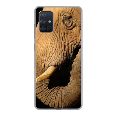 Produktbild von MuchoWow® Handyhülle Schutzhülle Hülle für Samsung Galaxy A51 Elefant - Tiere - Nahaufnahme - Schwarz Silikon Softcase Handy Hülle - Schutzabdeckung
