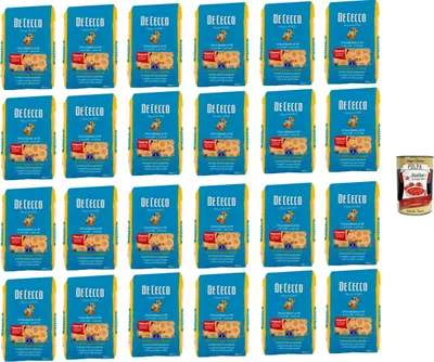 Produktbild von De Cecco Orecchiette N°91, 100% Italienisch Pasta Nudeln 24x 500g + Italian Gourmet Polpa 400g