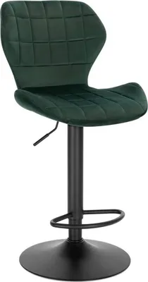 Immagine prodotto di Sgabello Bolt Edge - Industriale - Verde scuro - Velluto - Altezza regolabile - Con schienale - 1 pezzo