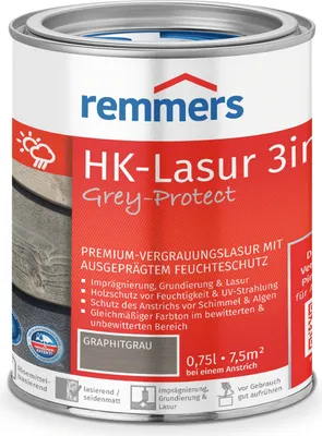 Zdjęcie produktu dla Remmers HK-Lasur grey protect graphitgrau 750 ml