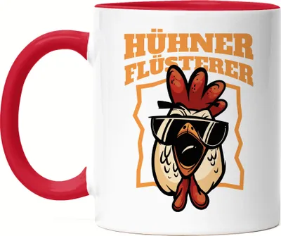 Produktbild von Hühner-Flüsterer Tasse Rot Huhn Fans Hühnerhof Bauernhof Chicken Geschenkidee