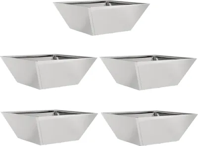 Produktbild von vidaXL Garten-Pflanzgefäß 5 pcs Silber 40 x 40 x 15 cm Edelstahl