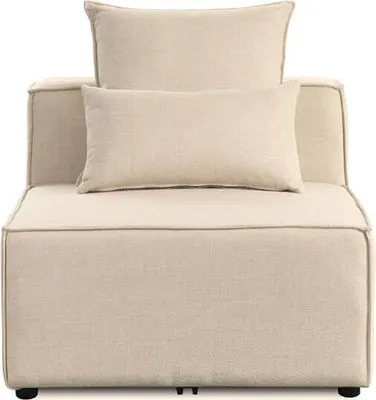 Produktbild von HOME DELUXE - Mittelsofa VERONA - Beige, ca. 87 x 70 x 120 cm, Sitzhöhe: 46 cm, Sitztiefe: 80 cm I Modulares Sofa Modulsofa Ecksofa Wohnlandschaft