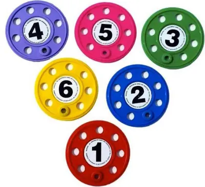 Produktbild von Leisis Nummerierte Tauchscheiben 6 Einheiten Mehrfarbig 6 Pcs Mehrfarbig 6 Pcs