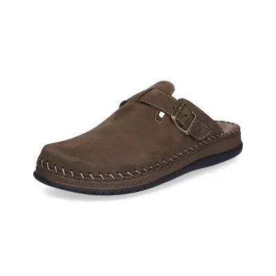 Produktbild von Rohde Herren Pantoffel Clog Nubuk Leder Schnalle Alassio 6794, Größe:48 EU, Farbe:Braun