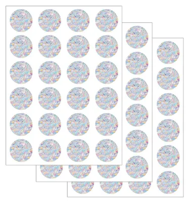 72 Prisma-Fensteraufkleber, Anti-Kollision, rund, 4,3 cm, 3 Bögen