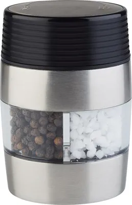 Produktbild von APS 2in1 Salz- und Pfeffermühle silber / transparent