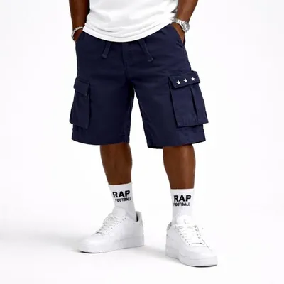 Image de Bermuda Surplus Stars bleu foncé pour hommes - L